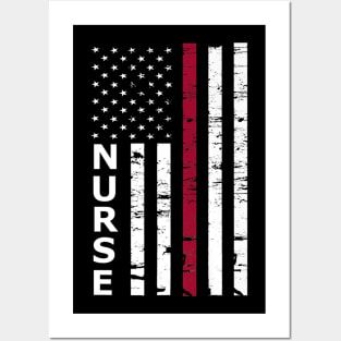 American Flag Nurse TShirt - Patriotic Nurse Posters and Art